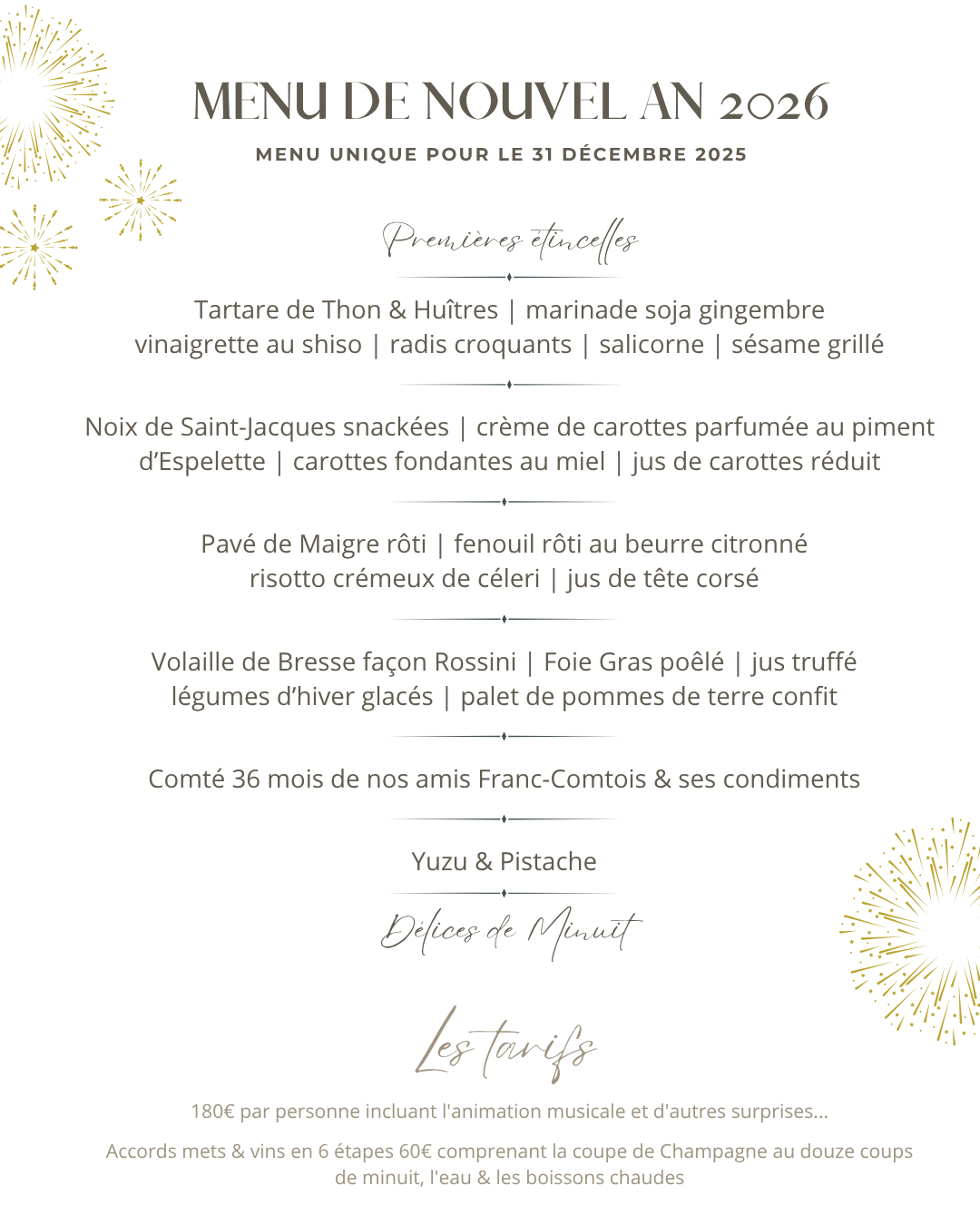 Le Diner de Gala de la Saint Sylvestre Rixheim